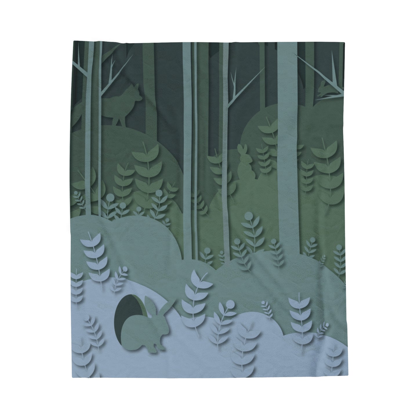 Forest Whisper Velveteen Plush Blanket | Cozy Nature-Inspired Throw for Home Decor and Gift Giving