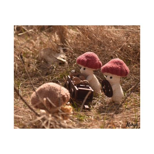 Badlands Woolyshroom Satin Poster - Charming Nature Art for Cozy Home Decor