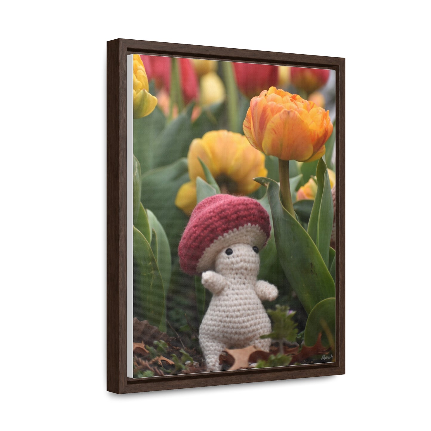 Tulip Tales Woolyshroom Canvas Print - Floral Garden Art