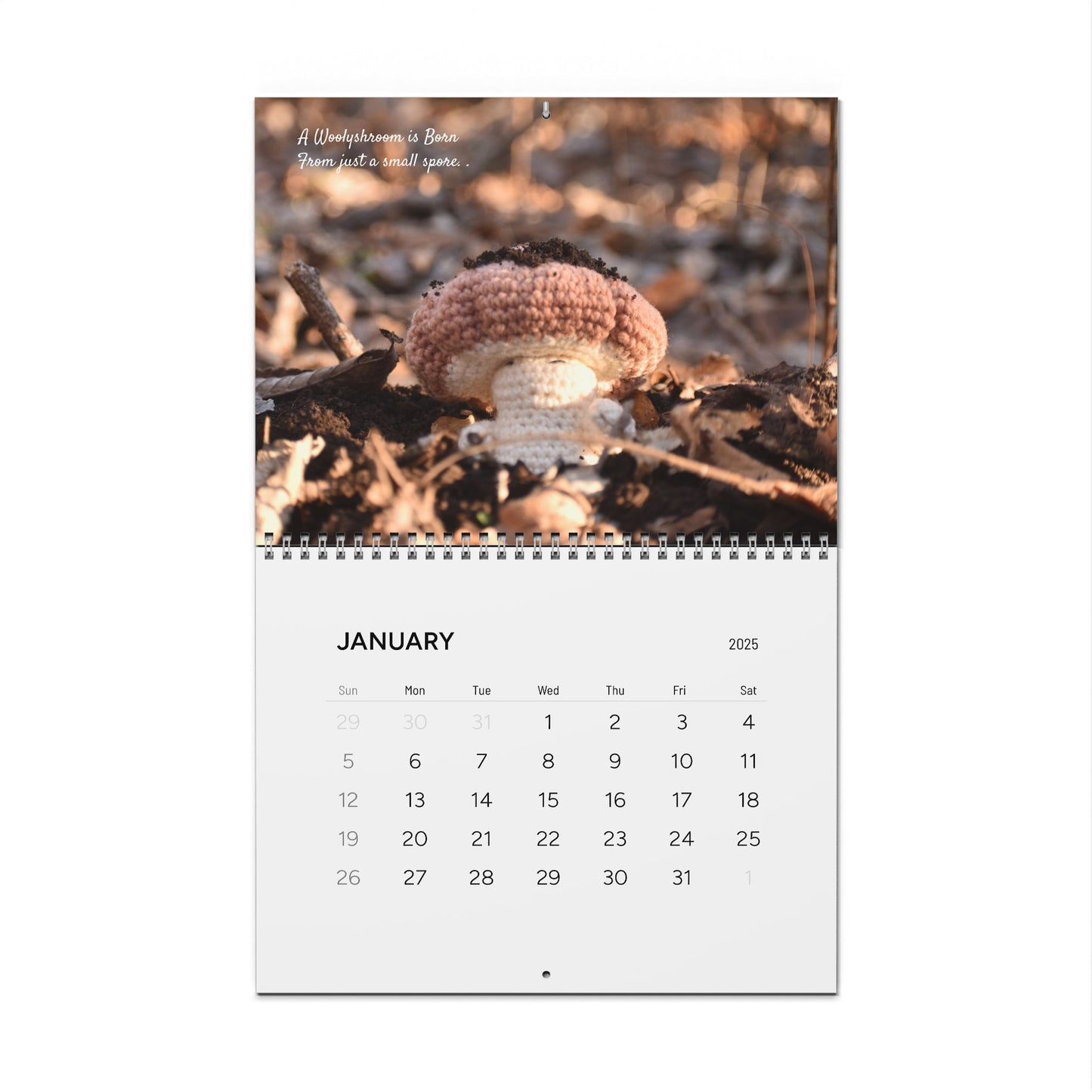 Woolyshroom Wall Calendar 2025 - Nature-Inspired Monthly Planner