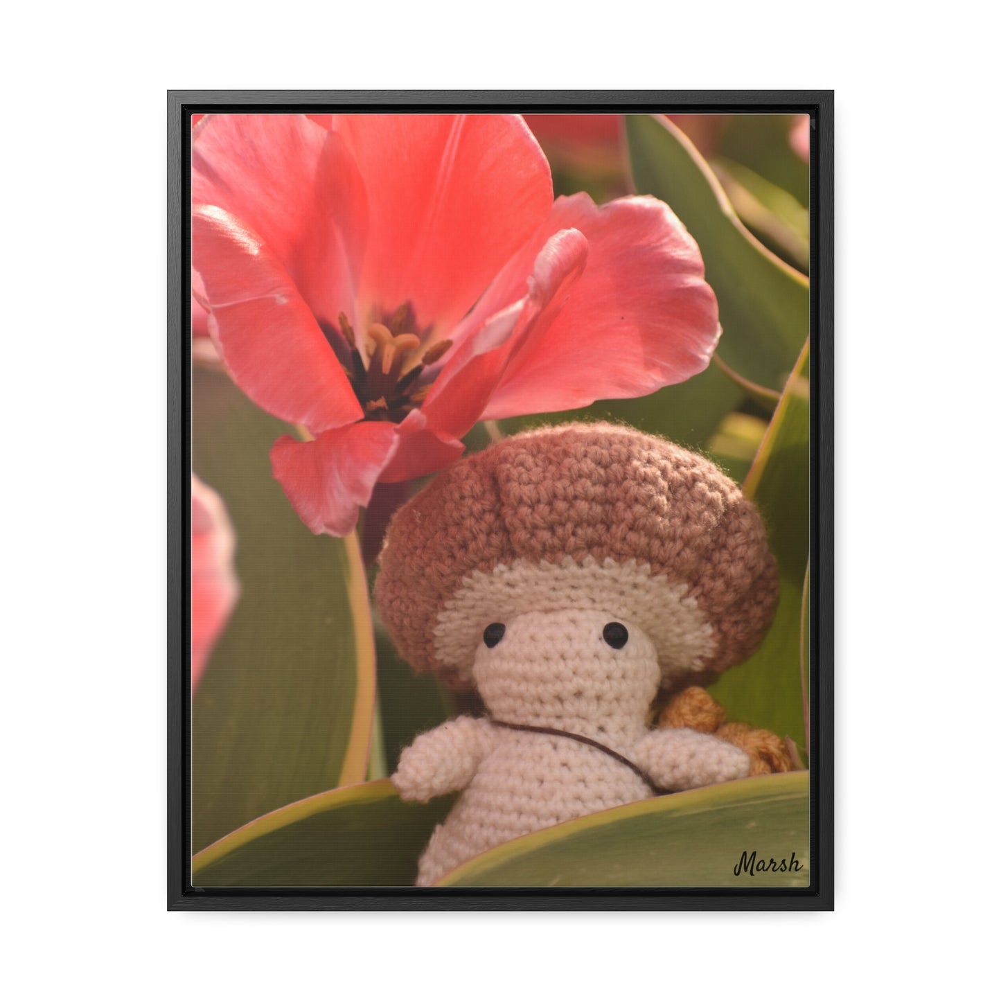 Spring Tulip Woolyshroom Art Canvas Wrap - Perfect Gift for Nature Lovers