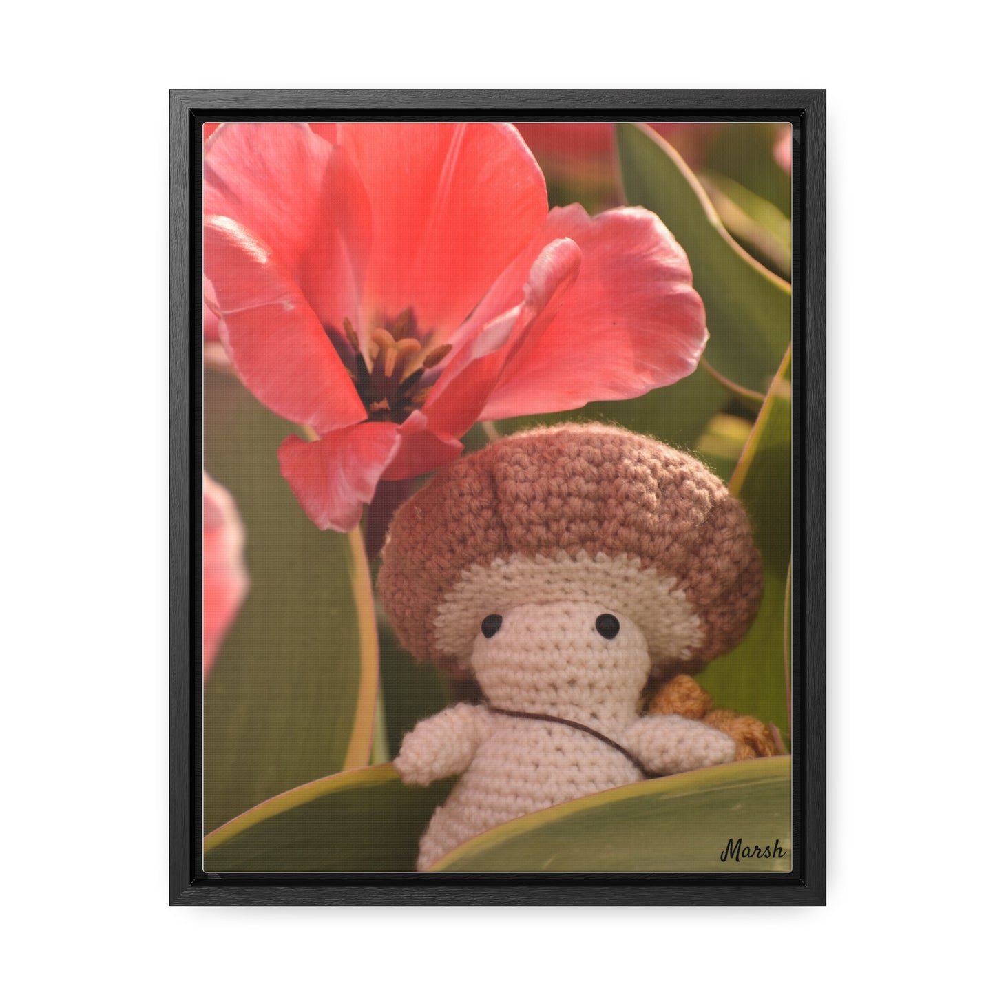 Spring Tulip Woolyshroom Art Canvas Wrap - Perfect Gift for Nature Lovers