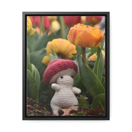 Tulip Tales Woolyshroom Canvas Print - Floral Garden Art