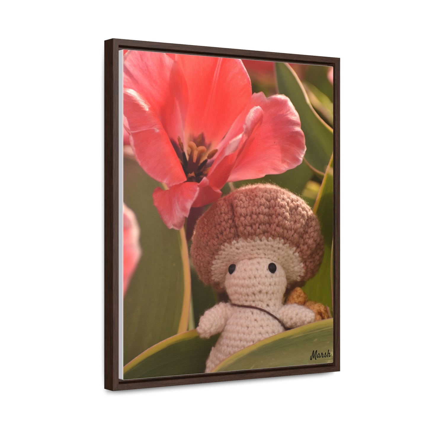 Spring Tulip Woolyshroom Art Canvas Wrap - Perfect Gift for Nature Lovers