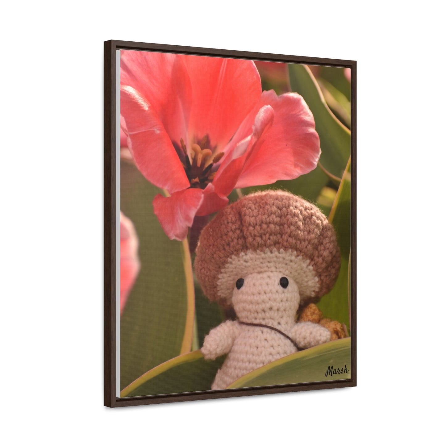 Spring Tulip Woolyshroom Art Canvas Wrap - Perfect Gift for Nature Lovers