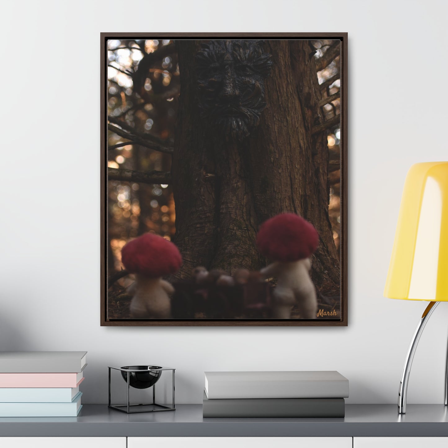 Delivery Woolyshroom Canvas Wrap - Enchanting Vertical Wall Art