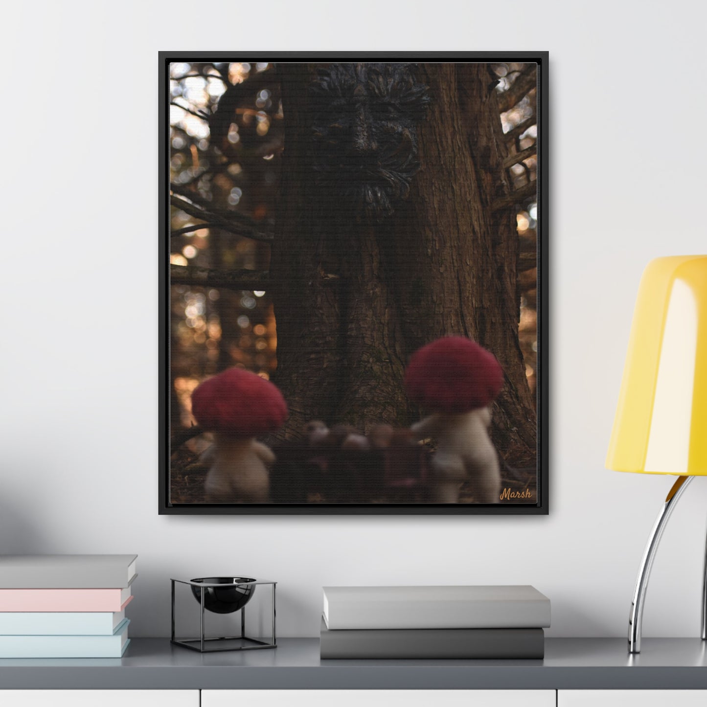 Delivery Woolyshroom Canvas Wrap - Enchanting Vertical Wall Art