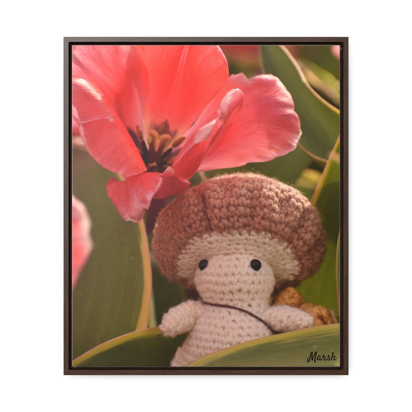 Spring Tulip Woolyshroom Art Canvas Wrap - Perfect Gift for Nature Lovers