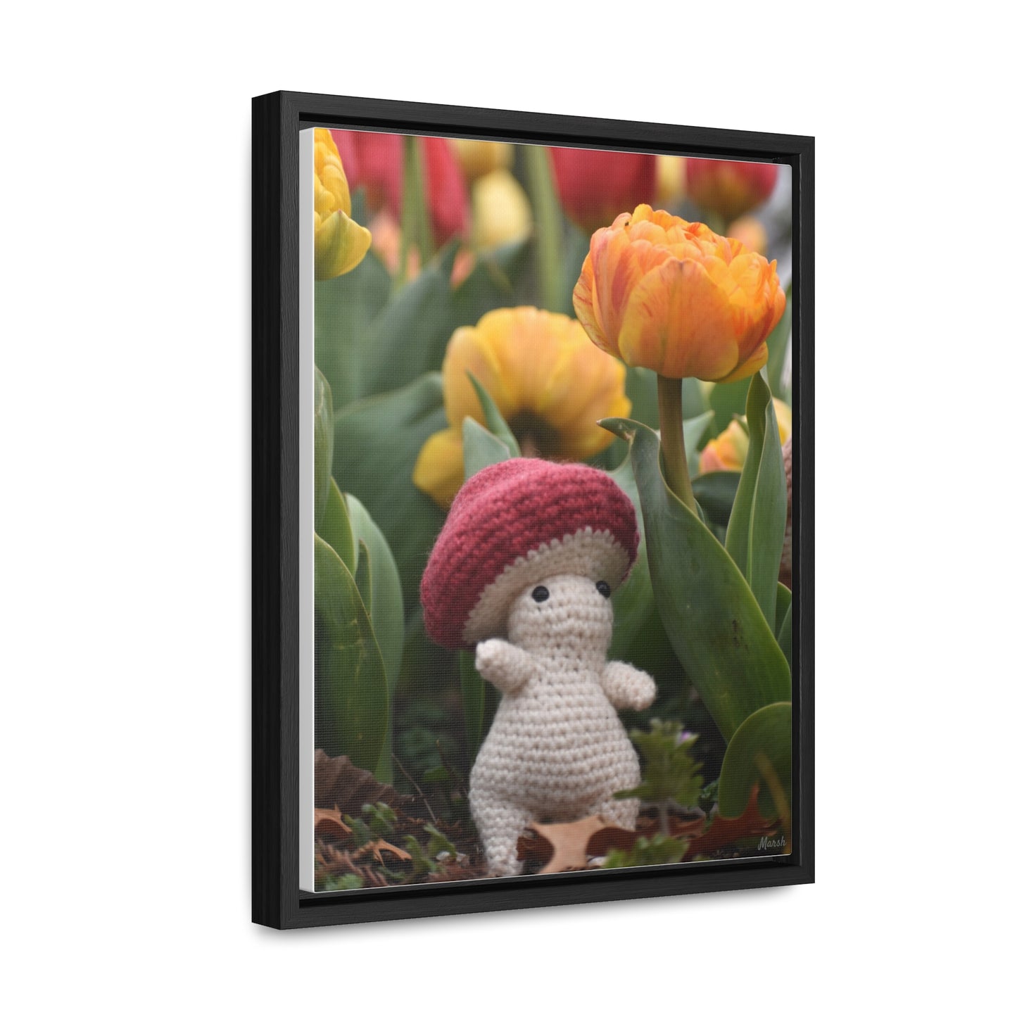 Tulip Tales Woolyshroom Canvas Print - Floral Garden Art