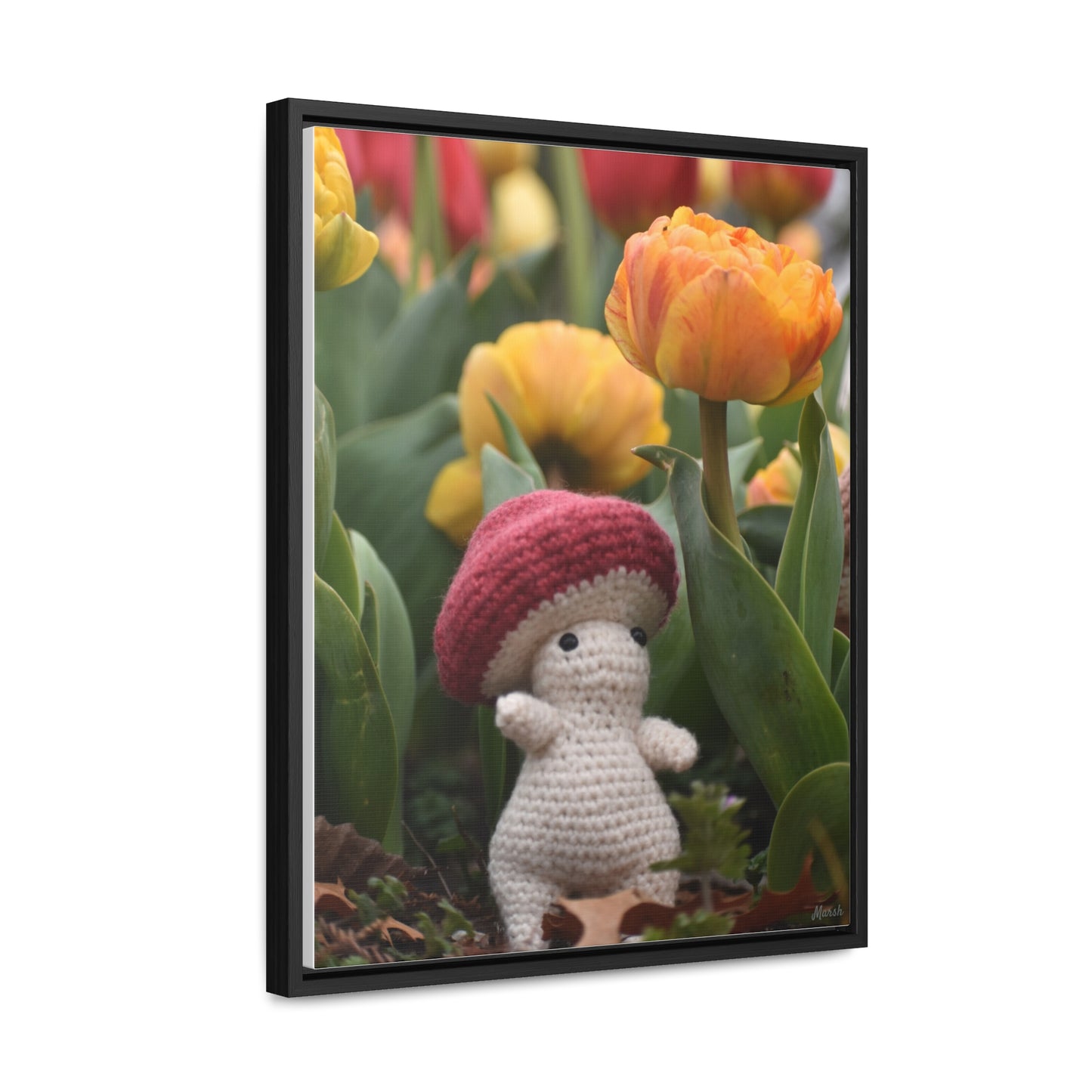 Tulip Tales Woolyshroom Canvas Print - Floral Garden Art