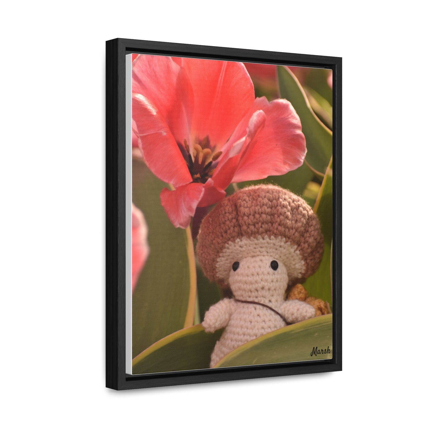 Spring Tulip Woolyshroom Art Canvas Wrap - Perfect Gift for Nature Lovers