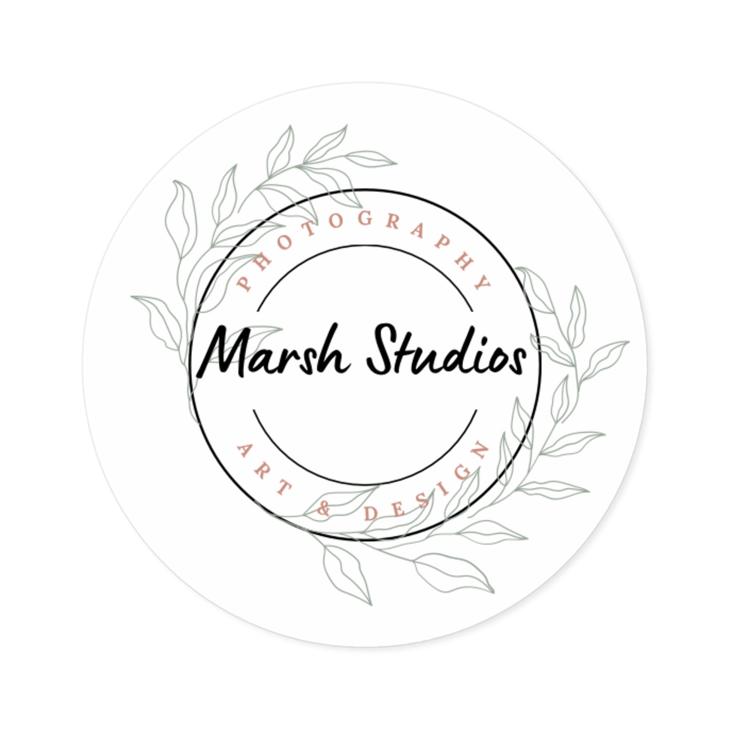 Custom Marsh Studios Round Stickers - Photography & Design