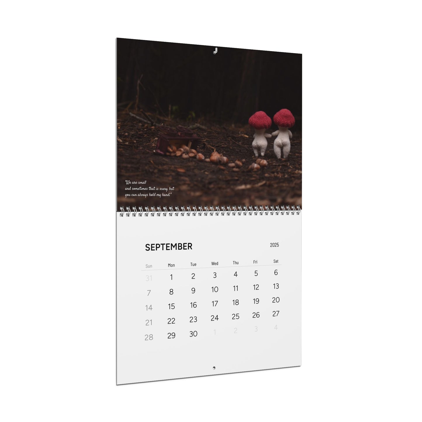 Woolyshroom Wall Calendar 2025 - Nature-Inspired Monthly Planner