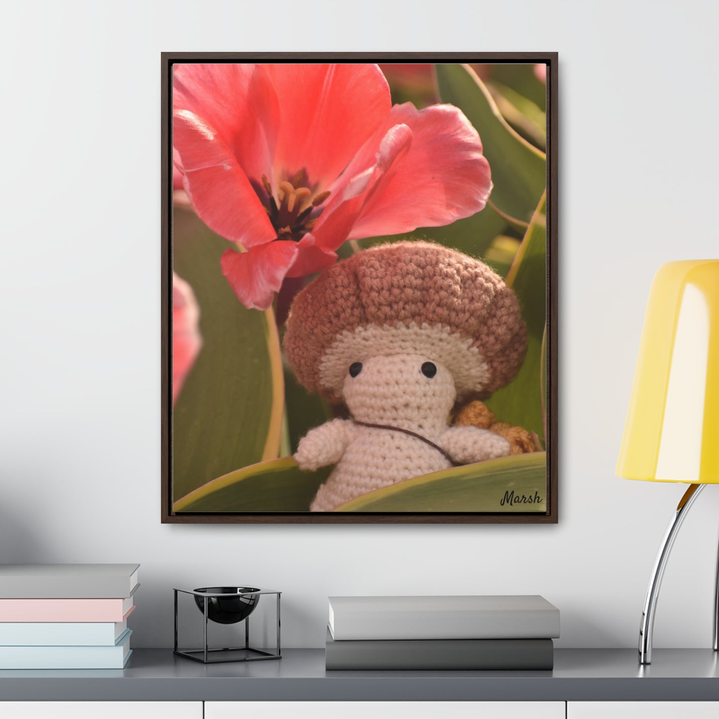 Spring Tulip Woolyshroom Art Canvas Wrap - Perfect Gift for Nature Lovers