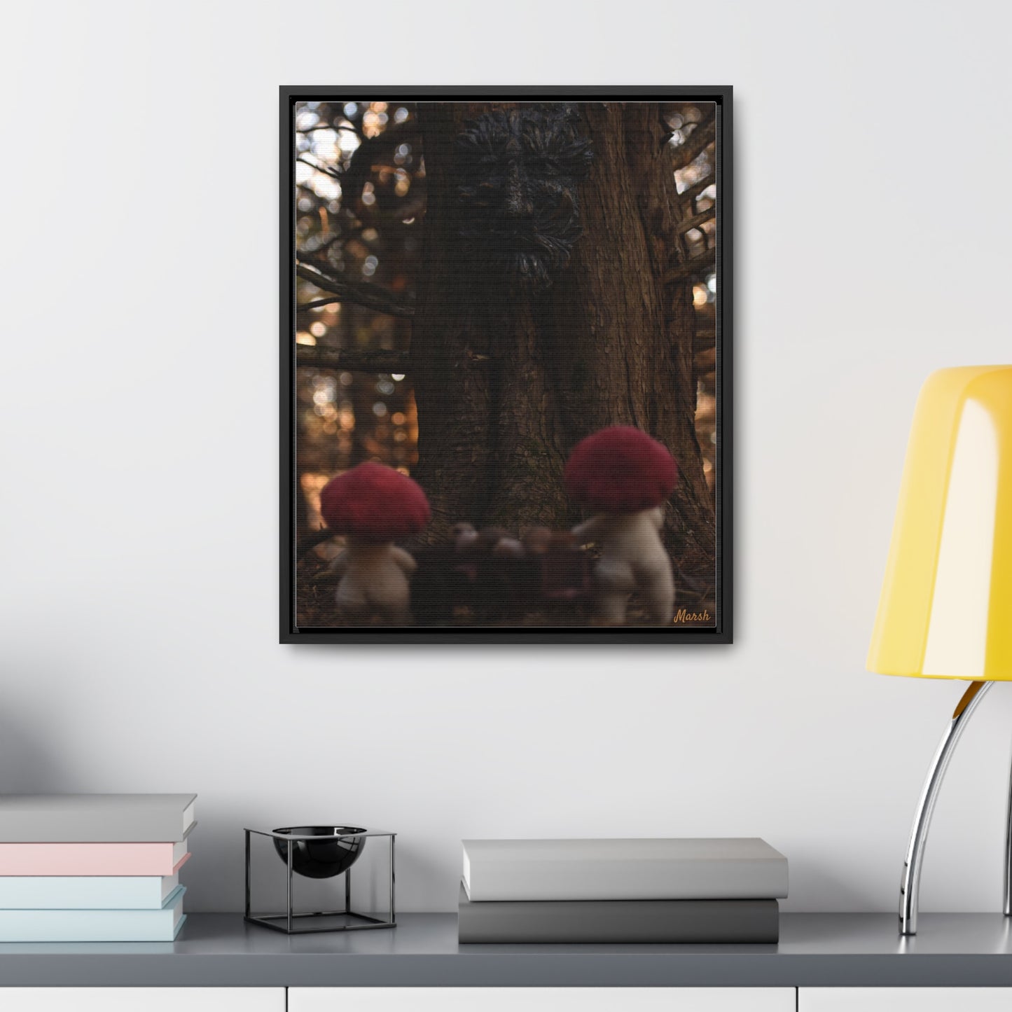 Delivery Woolyshroom Canvas Wrap - Enchanting Vertical Wall Art