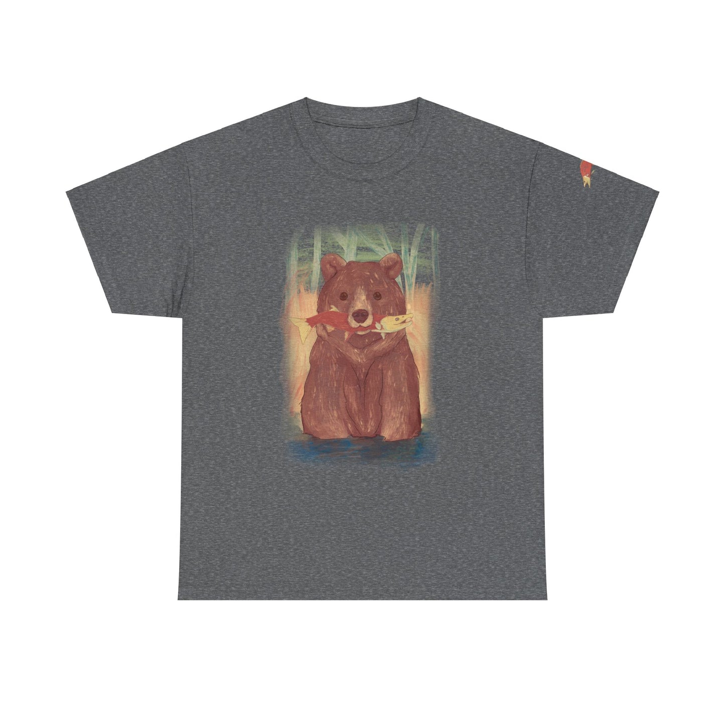 Bear Fishing Graphic Tee - Cozy Comfort for Nature Lovers